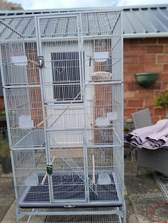 large 3 tier bird cage with detachable stand